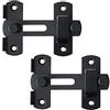 Sayayo Serratura Porta Chiusura Della Porta Chiavistello per Porta in Legno Chiavistello piccolo, Acciaio Inossidabile Nero Opaco, 2 Pz, EMS9001B-2P