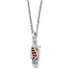DUR K2719 - Collana con cavalluccio marino, in argento sterling 925 con ambra e marrone, 42 cm, 42 cm, Argento sterling, Ambra
