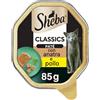 Sheba Paté Classics, Cibo per Gatto con Anatra e Pollo, 22 Vaschette da 85 g