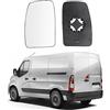 JinsenTGG Vetro a Specchio Sostituzione per Renault Master 2010-2021, Sostituzione per Opel Movano 2010-2023, Specchio Esterno Regolabile Adatto Compatibile with Nissan NV400, Lente di Retromarcia (Sinistra)