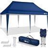 tillvex Gazebo 3x6m da Giardino | Gazebo pieghevole regolabile in altezza | Tenda Pop up impermeabile da protezione UV 50+ | Tenda Padiglione + Sacca di Trasporto (Blu - senza pannelli laterali)