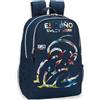 OFITURIA Zaino Scolastico con Astuccio Scolastico, Zaino Adattabile a Carrello, Grande Capacità e Doppia Cerniera, Zaino con Custodia per Portatile, con Tasca Frontale e Tasca Laterale (Zaino + Astuccio BIT)