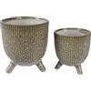 Decoris Fioriera in gres verde, diametro 14,5 cm, altezza 16 cm, taglia unica