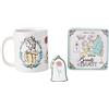 Pyramid International Beauty and the Beast - Set regalo con tazza, sottobicchiere e portachiavi, in confezione regalo (design La bella e la bestia), tazza in ceramica da 311,8 ml, prodotto ufficiale