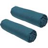 TODAY Essential - Set di 2 lenzuola, 140 x 190 cm, 2 persone, 100% cotone pavone