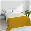 Italian Bed Linen Trapuntino estivo SUMMER in microfibra, Senape/Crema, Matrimoniale 250x250cm