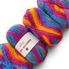 KnitPal Wool Wonders - Filato spesso auto-striato variegato #4 medio pesante pettinato/Aran, 30% lana australiana e 70% acrilico, 4 matasse, 400 g/584 m (Lollipop Swirl)