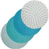 Svkiyang Set di 4 sottopentola in cotone a filo, per pentole e pentole calde, 4 colori, rotondi, in 4 colori, per cucinare in cucina