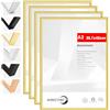 HIMEETIME® 4x Cornice A3 30x42 cm | Metallo dorato e alluminio | Per documenti 29,7x42 cm, grande collage, quadri e foto