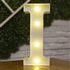Besch Lettera maiuscola decorativa in plastica luminosa 22 cm (I) per la decorazione della casa con luci a LED bianche