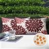 Serento Federe Cuscini Divano 30x50 Rosso Copricuscini per Divano Lino Impermeabile Dalia Fiore Fodere Quadrate Esterno Decorativi Arredo Moderno Casa Auto Giardino Balcone Soggiorno Letto Sedia Set di 2