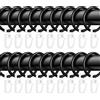 Rhsemi 50 tende in metallo, anelli da appendere e 50 ganci in plastica, per finestre, tenda da letto, tenda da doccia, diametro interno 30 mm (nero)