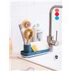 M.S.N Accessori da cucina, organizer per lavandino, per spugne, dispenser di sapone e accessori per stoviglie, colore: blu