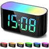 DOUMOSH Sveglia per bambini con luce notturna, luce notturna RGB, dimmer di luminosità 0-100%, display colorato, sveglia digitale per bambini per principianti, ragazze, ragazzi