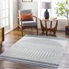 Livabliss Enso Geometrico Rectangle Tappeto | Grigio chiaro, Crema, Blu | 160x213cm | Soggiorno e Camera da Letto | Tessuto a Macchina Poliestere