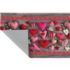 Italian Bed Linen Passatoia con stampa digitale made in Italy, Hearts, 50x400cm