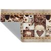 Italian Bed Linen Passatoia con stampa digitale made in Italy, Coffee, 50x50cm