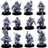 Forged Terrain Miniature dei pirati nani - 12 nani con moschetti, cannoni e spade per giochi di guerra da tavolo | Nani fantasy da 32 mm | RPG, giochi di guerra, diorami | miniature delle Highlands | Figure in
