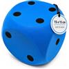alldoro 63108 Cubo di schiuma blu, 15 x 15 cm, 149 g, extra morbido per bambini, in casa e all'aperto