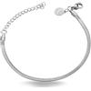 inSCINTILLE Bracciale Uomo Donna Acciaio Inossidabile a Maglia di Serpente, Bracciale Unisex Piatto Snake Lunghezza Regolabile 16-21 cm, Confezione Regalo Inclusa