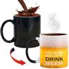 ZONSUSE Birra Tazza Magica, Bollicine di Birra Tazza Cambia Colore,Modello di Birra Tazza Che Cambia Calore,Originale Regali per Uomini Nonno Festa del Papà Amante Della Birra 330 ml (Universo)