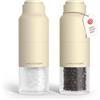 LARS NYSØM Set di Macina Sale e Pepe Set - Macinasale e Macinapepe Manuale | Set di Macinini per Sale e Pepe in Acciaio Inox con Macina Regolabile - Macinino per Pepe e Sale Manuale - Bottiglia Design