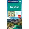 Kompass Karten GmbH Carta stradale n. 354. Trentino. Ediz. multilingue: mit Panorama auf der Rückseite
