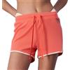 Champion Legacy Icons Tonal Logo W-Soft Cotton 1x1 Rib Pantaloncini, Rosso Corallo, L Donna