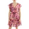 GUESS Abito donna vestito estivo in cotone rosa con fiori XS