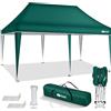 tillvex Gazebo 3x6m da Giardino | Gazebo pieghevole regolabile in altezza | Tenda Pop up impermeabile da protezione UV 50+ | Tenda Padiglione + Sacca di Trasporto (Verde - senza pannelli laterali)