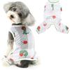 Ranphy Pigiama estivo per cani di piccola taglia, con stampa a cartoni animati, morbida tutina per cuccioli, leggera, traspirante, per chihuahua, Yorkie, gatto, verde, S