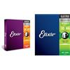 Elixir Corde Per Chitarra Acustica Bronzo 80/20 Strings Con Rivestimento Nanoweb, Extra Light (.010-.047) & Corde Per Chitarra Elettrica Strings Con Rivestimento Optiweb, Light (.010-.046)