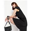 Armani Exchange Knit Stretch Faux-Wrap Skater Dress, Vestito Casual,