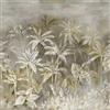 Rasch Carta da parati 364460 - Carta da parati fotografica su tessuto non tessuto con palme effetto acquerello in verde oliva, crema e grigio chiaro della collezione Magicwalls - 2,65 m x 2,65 m