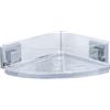 Wenko Vacuum-Loc portaoggetti angolare in Acciaio Inox Quadro, Acciaio Inossidabile, 28 x 8.5 x 19.5 cm, Lucido