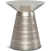Simpli Home SIMPLIHOME Sheridan - Tavolino Industriale in Metallo Largo 45,7 cm, in Argento Antico, Completamente assemblato, per Soggiorno e Camera da Letto