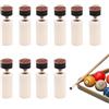 KASESSS 10 Set Puntali da Avvitare per Stecca da Biliardo 10mm, Puntali per Stecche da Biliardo Rigidi, con Ghiere in Plastica per Stecche da Biliardo di Ricambio Accessori Biliardo per Feste Club