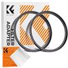 K&F Concept 2 pcs Anello Adattatore Step-Up da 55mm a 77mm, Filtro Anello Adattatore con Un Panno di Pulizia