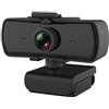Samorukfor Webcam 1 Pezzo con Microfono Regolazione A 360 Gradi USB Plastica Full HD 2K per Computer Webcam Digitale PC A Automatica Web