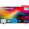 LG NanoCell 86'', Serie 81 2024, 86NANO81T6A, Smart TV 4K, Processore α5 Gen7, 20W, 3 HDMI, Filmmaker Mode, Game Optimizer, Alexa, Wi-Fi, webOS 24, Telecomando puntatore, Ashed Blue