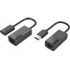 Techly 103199 Extender USB su Cavo Cat.5E/6 60m Nero