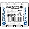 EverActive - Confezione da 4 batterie AA, Pro Alkaline, Mignon LR6 R6 1,5 V, alte prestazioni, durata 10 anni