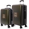 Route 66 - Set Valigie Rigide (Pack 2) Trolley Bagaglio a Mano Piccolo 55x35x20 + Valigia media 66x44x24 - Valigia Bagaglio a Mano Ryanair - trolley Medio - Grande (Kaki)