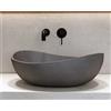 KARAG ERIS | Lavabo Da Appoggio In Pietra Ricomposta Grigio Cemento