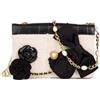 CHANEL Pre-Owned - Borsa a spalla Choco Bar con applicazione Camellia anni '90 - Donna - pelle di agnello - Taglia unica - Nero