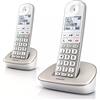 Philips XL4902S/38 2 Telefono Cordless Digitale (DECT) - Cellulare per Anziani - Schermo Retroilluminato, Vivavoce, Modalità Eco, Volumeboost - Bianca