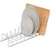 simplywire - Rastrelliera per piatti/teglie/coperchi per padelle - Organizer per credenza da cucina - Cromato