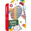Stabilo Pastelli Easycolors R Ergonomici per Destrimani (12 Pezzi + Temperino)