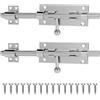 EFUTURETIME 2 x Chiavistello per Cancello 20 cm 8 Pollici, Acciaio Inox