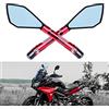 DREAMIZER 8mm 10mm Moto Specchietti, Specchietti Retrovisori Laterali Motociclo per XJ6 R1 R6 FZ6 F800 F650 MT03 MT07 MT09 Z750 Z1000 ER-6N TNT TRE Monster(Rosso)